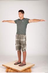 Whole Body Man T poses Casual Average Studio photo references